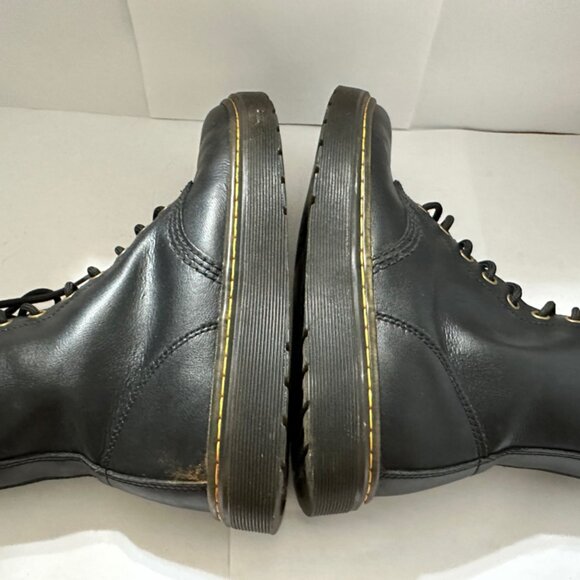 Dr Martens Boots Womens Black Combat Leather Lace Up Zavala AW004 Mens 7 Wo 8 - Picture 6 of 9